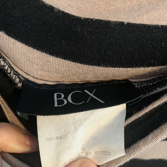 BCX beige n black striped maxi skirt. Size large - Picture 2 of 4